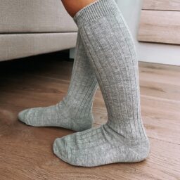 Calcetines altos básicos canalé