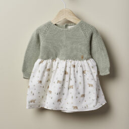 Vestido Osos Verde Seco