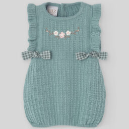 Ranita Punto Bordada "Maravillas" Verde Salvia - Paz Rodríguez