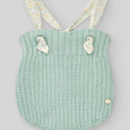 Ranita Punto Tirantes de Tela "Aleli" Verde Agua - Paz Rodríguez