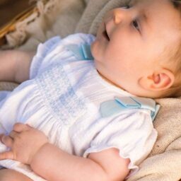 Pelele Smock Lazos Celeste - Mac Ilusión