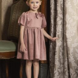 Vestido Rosa con Chispitas Plata