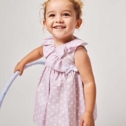 Vestido + Braguita Volantes Rosa Lunares