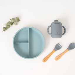 VAJILLA 5 PZAS SILICONA BLUE