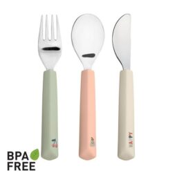 JUEGO DE CUBIERTOS CUTLERY SILICONE 3 FRUITS CHERRY