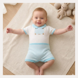 PELELE PUNTO BICOLOR CUELLO CAMISERO