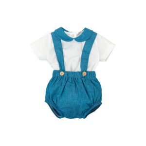 CONJUNTO RANITA TIRANTES NIÑO C/BEBE ABRAZO