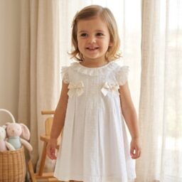 VESTIDO BEBE PLUMETU FAMILIA ALICIA CRUDO