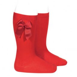 CALCETINES ALTOS CON LAZO (ROJO)