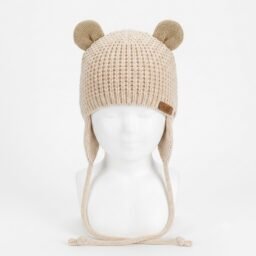 GORRO RELIEVE CON OREJAS MARRONES NUDE 674