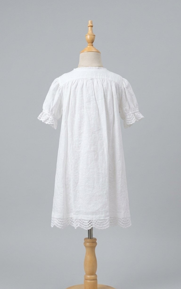 VESTIDO DE CEREMONIA LINO BLANCO - Imagen 2