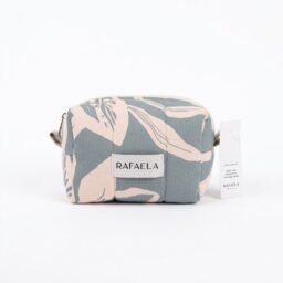 COSMETIQUERA ESTAMPADA VERDE CON BEIGE S