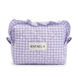 COSMETIQUERA CUADROS LILA PASTEL XS
