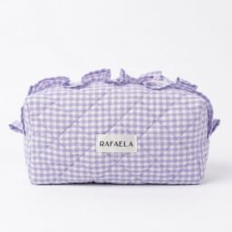 COSMETIQUERA CUADROS LILA PASTEL L